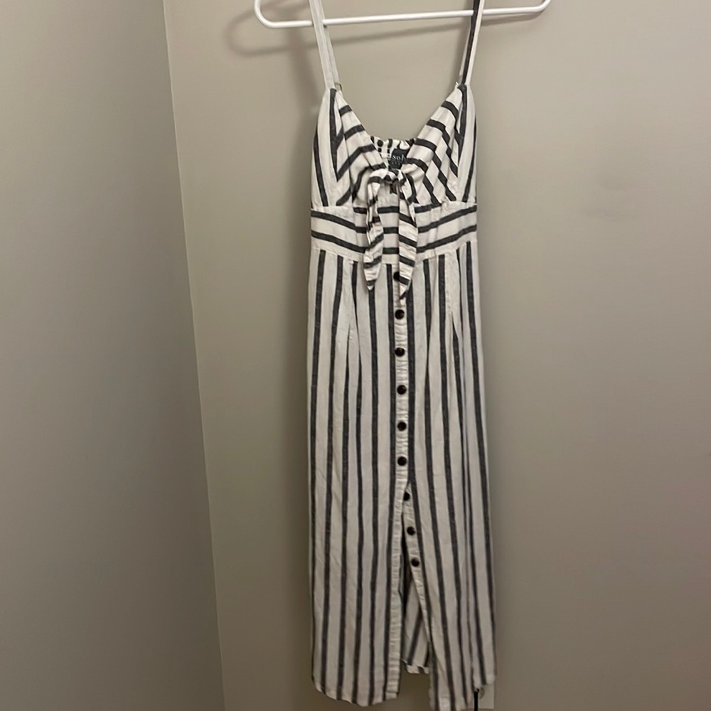 Linen button dress